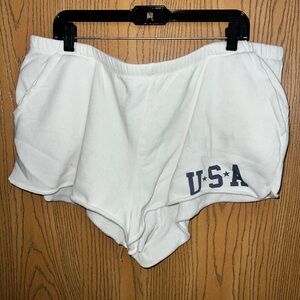 USA White Athletic Shorts
